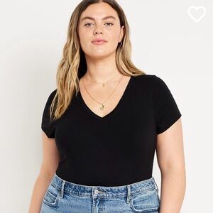 Old Navy - Short Sleeve Bestee Vee Neck - Black Jack - XXL Tall